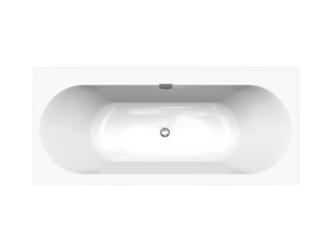 Villeroy & Boch Oberon 2.0 2-Personen-Einbaubadewanne: 170 x 75 cm, Quaryl, Weiß Glänzend