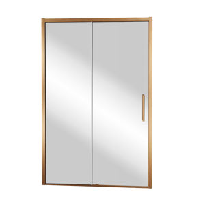 Balmani Senses Design douche schuifdeur links 160 cm x 210 cm Reflex spiegelglas, Brushed Rosegold profielen, met coating
