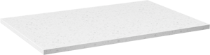 Linie Lado Einzelwaschtischplatte, Melamin in Terrazzo Weiß, 70 x 46 cm