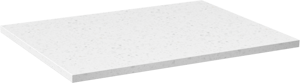 Linie Lado tablette simple mélaminé terrazzo blanc 60 x 46 cm