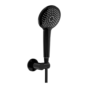Blaufoss Round pommeau de douche 3 fonctions jet Noir Brillant