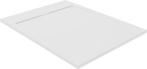 Luca Varess Dandy douchebak 120 x 90 cm composietmarmer mat wit rock structuur