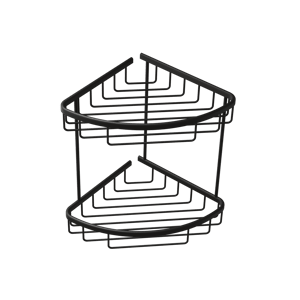 Blaufoss Jenna porte-savon d'angle double 21 cm noir mat