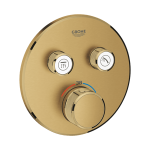 Grohe Grohtherm Smartcontrol Round robinet de douche thermostat encastré 2 fonctions Brushed Cool Sunrise