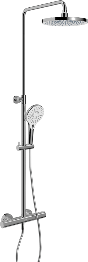 Blaufoss Onos 250 Duschsystem: Chrom und Weiß glänzend