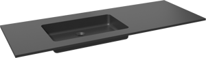 Storke Scuro asymmetrisch rechtse wastafel mat kwarts 130 x 52 cm combinatie kast 35 cm