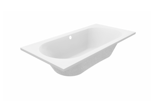 Luca Varess Rosala 2-Personen-Einbaubadewanne: 180 x 90 cm, Acryl, Weiß mat