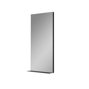 Luca Varess Nero Badspiegel: Rechteckig, Schwarz, 45 x 90 cm