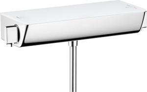 Hansgrohe Ecostat Select robinet de douche thermostatique blanc et Chrome Brillants