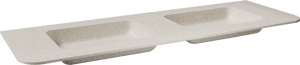 Balmani Moon double vasque Desert Pearl Terrazzo 160 x 55 cm