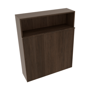Balmani Forma zwevende badkamerkast gerookte eik 100 x 30 x 120 cm vert. sym. groef