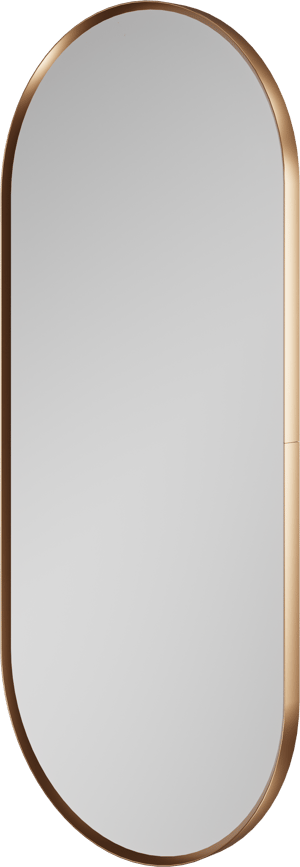Balmani Auro ovale toiletspiegel Brushed Rosegold 35 x 80 cm