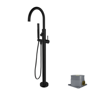 Linie Diversy robinet baigNoire îlot avec douchette Noir Mat