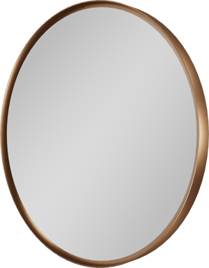 Balmani Auro ronde toiletspiegel Brushed Rosegold Ø 35 cm