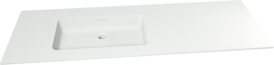 Storke Mata Waschtisch, links, Solid Surface matt, 150 x 52 cm