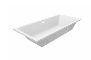 Luca Varess Sandrina baignoire encastrable duo 190 x 90 cm acrylique blanc mat