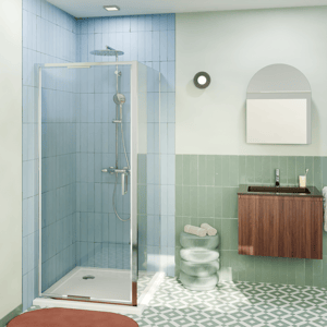 Luca Varess Vidor In douche en coin avec porte pivotante