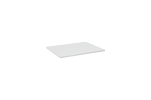 Linie Lado tablette simple marbre composite blanc mat 60 x 46 cm