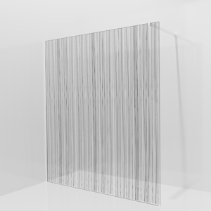 Balmani Modular inloopdouche: 180 x 200 cm, Mikado met coating, Mat witte profielen