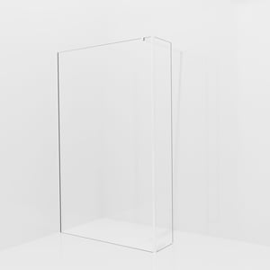 Balmani Modular douche à l'italienne avec paroi latérale fixe: 130 x 200 cm, Verre transparent, Profil Chrome brillant