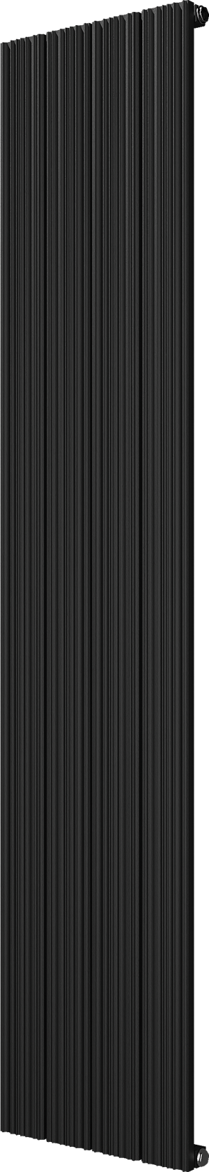 Vipera Mares Handtuchheizkörper: 37,5 x 180 cm, Zentralheizung, Schwarz matt, Seiten- & Mittelanschluss, 1085W