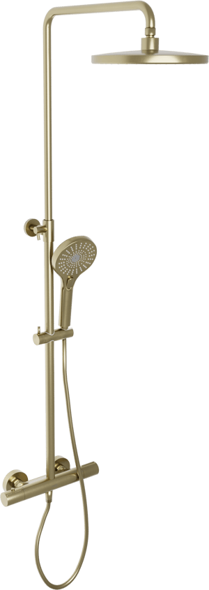 Blaufoss Onos 250 colonne de douche de pluie robinet thermostatique Brushed Champagne Gold