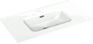 Linie Baro vasque simple porcelaine Blanc Brillant 80 x 46 cm