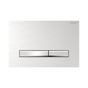Sigma50 plaque de déclenchement carrée, Brushed Chrome pour Sigma UP320 ou UP720 bâti-support