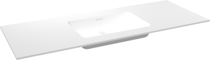 Storke Mata enkele wastafel matte solid surface 135 x 52 cm