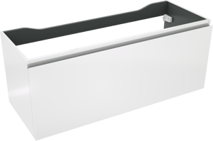 Linie Lado meuble sous-lavabo suspendu 120 x 46 cm Blanc Brillant 1 tiroir