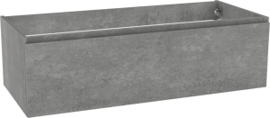 Storke Edge meuble sous-vasque suspendu 120 x 52 cm béton gris foncé 1 tiroir 2 découpés de siphon