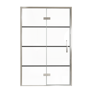 Balmani Senses Design douche draaideur links 140 cm x 210 cm Lined glas, Chroom profielen, met coating