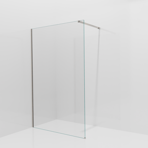 Balmani Modular Walk-In Dusche: 130 x 200 cm, Klarglas, Profil Brushed CoolMetal