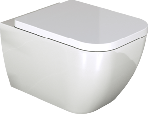 Luca Varess Cordaro wc suspendu Blanc Brillant bride de rinçage fine