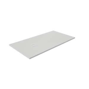 Luca Varess Classy douchebak 170 x 90 cm composietmarmer mat wit rock structuur