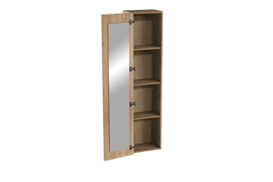 Storke Edge zwevende badkamerkast met spiegel ruwe eik 40 x 30 x 170 cm