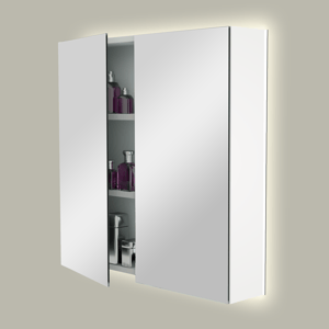 Storke Reflecta armoire de toilette lumineuse 75 x 75 cm blanc mat
