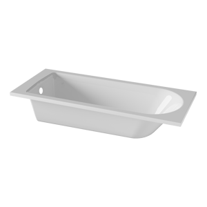 Luca Varess Rosala 1-Personen-Einbaubadewanne: 170 x 70 cm, Acryl, Weiß Glänzend