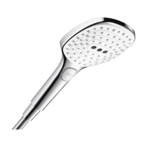 Hansgrohe Raindance Select E 120 Ecosmart pommeau de douche 3 fonctions de jet Blanc et Chrome Brillants