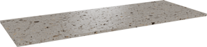Balmani Stretto Einzel- oder Doppel Waschtischplatte greige terrazzo 150 x 55 cm
