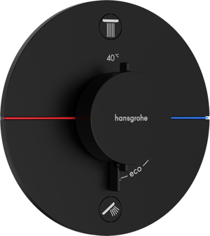 Hansgrohe Showerselect Comfort S Robinet de baignoire encastré 2 évacuations noir mat
