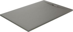 Luca Varess Fusion receveur de douche 120 x 80 cm marbre composite soie grise mat