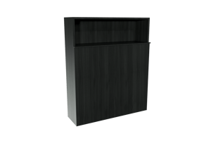Balmani Forma zwevende badkamerkast zwarte eik 100 x 30 x 120 cm vert. sym. groef