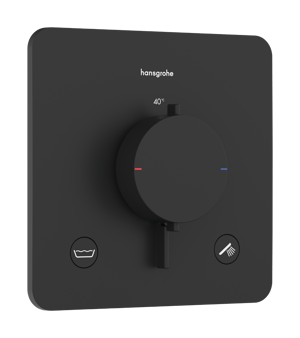 Hansgrohe Ecostat Comfort Q inbouw thermostaat 2 uitgangen mat zwart EN1717