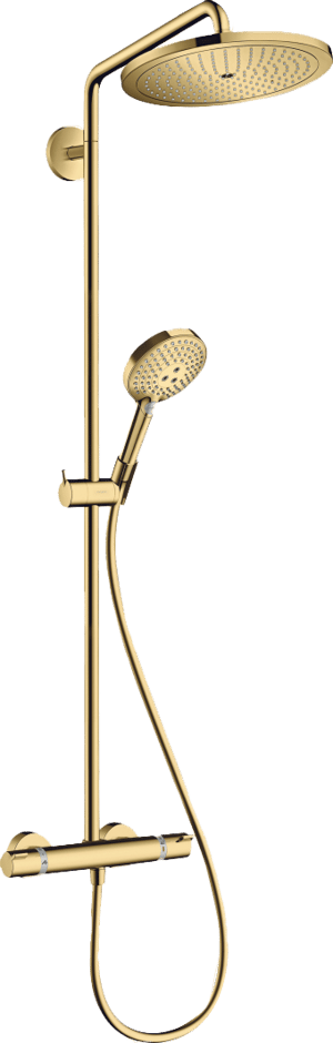 Hansgrohe Croma Select S280 thermostatische kraan regendoucheset Polished Gold Optic