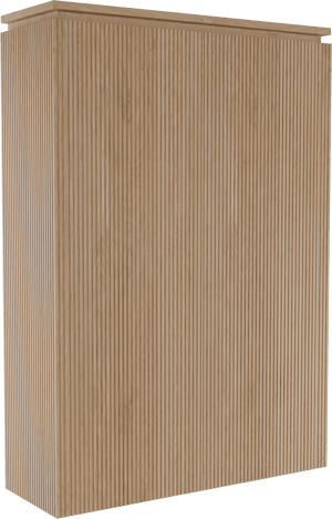 Balmani Eclips Ribs zwevende kolomkast natuur eiken 90 x 32 x 130 cm vert. sym. groef