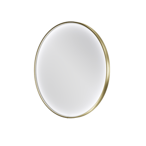 Balmani Secret rond badkamerspiegel Brushed Champagne Gold Ø 90 cm met spiegelverlichting en anti-damp