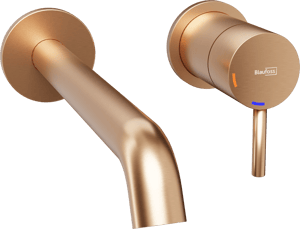 Blaufoss Round 2.0 EcoStart robinet de lavabo encastré Brushed Rosegold incl élément intégré