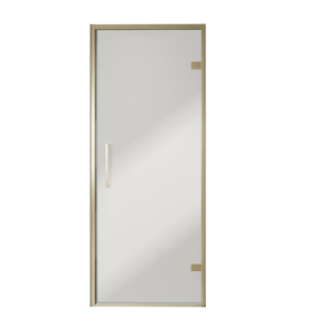 Balmani Senses Design douche draaideur rechts 90 cm x 210 cm Reflex spiegelglas, Brushed Champagne Gold profielen, met coating
