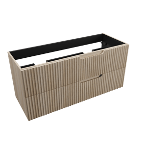 Linie Ribbo zwevende wastafelonderkast 120 x 46 cm lichte eik 2 lades